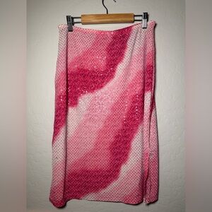 Vintage Pink and White Sequin Skirt